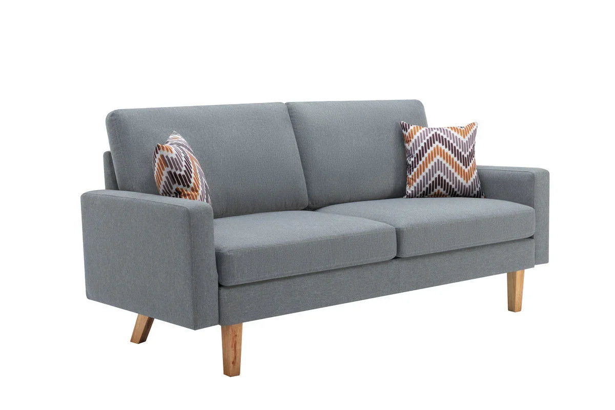Bahamas - Minimalistic Sofa With 2 Throw Pillows - Furniture Home Direct