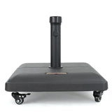 Wheelie - Stylish Square Umbrella Base With Stainless Steel Pole Handle
