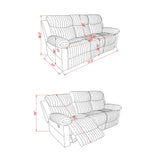 Brenda - Sofa With Manual Recline Function - Furniture Home Direct