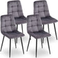 Mid-Century Modern Velvet Dining Chairs Set For Kitchen, Living Room - Furniture Home Direct