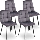 Mid-Century Modern Velvet Dining Chairs Set For Kitchen, Living Room - Furniture Home Direct