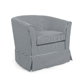 Zeniqua - Upholstered Velvet Swivel Chair With Loose Cover