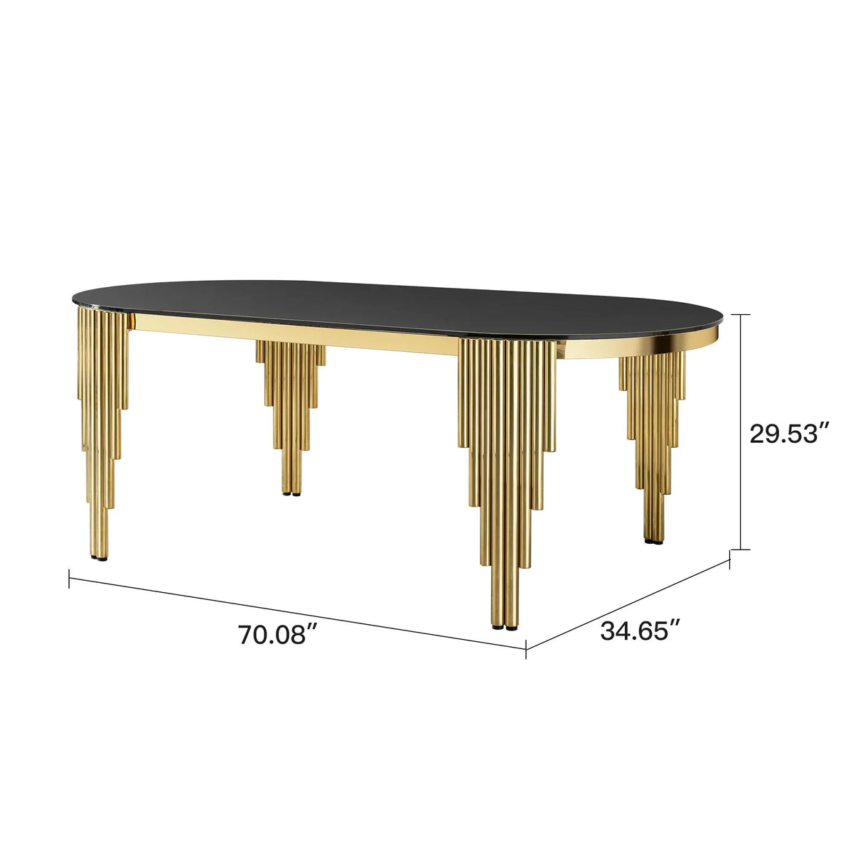 Oval Dining Table With Glass Top And Stainless Steel Base - Furniture Home Direct