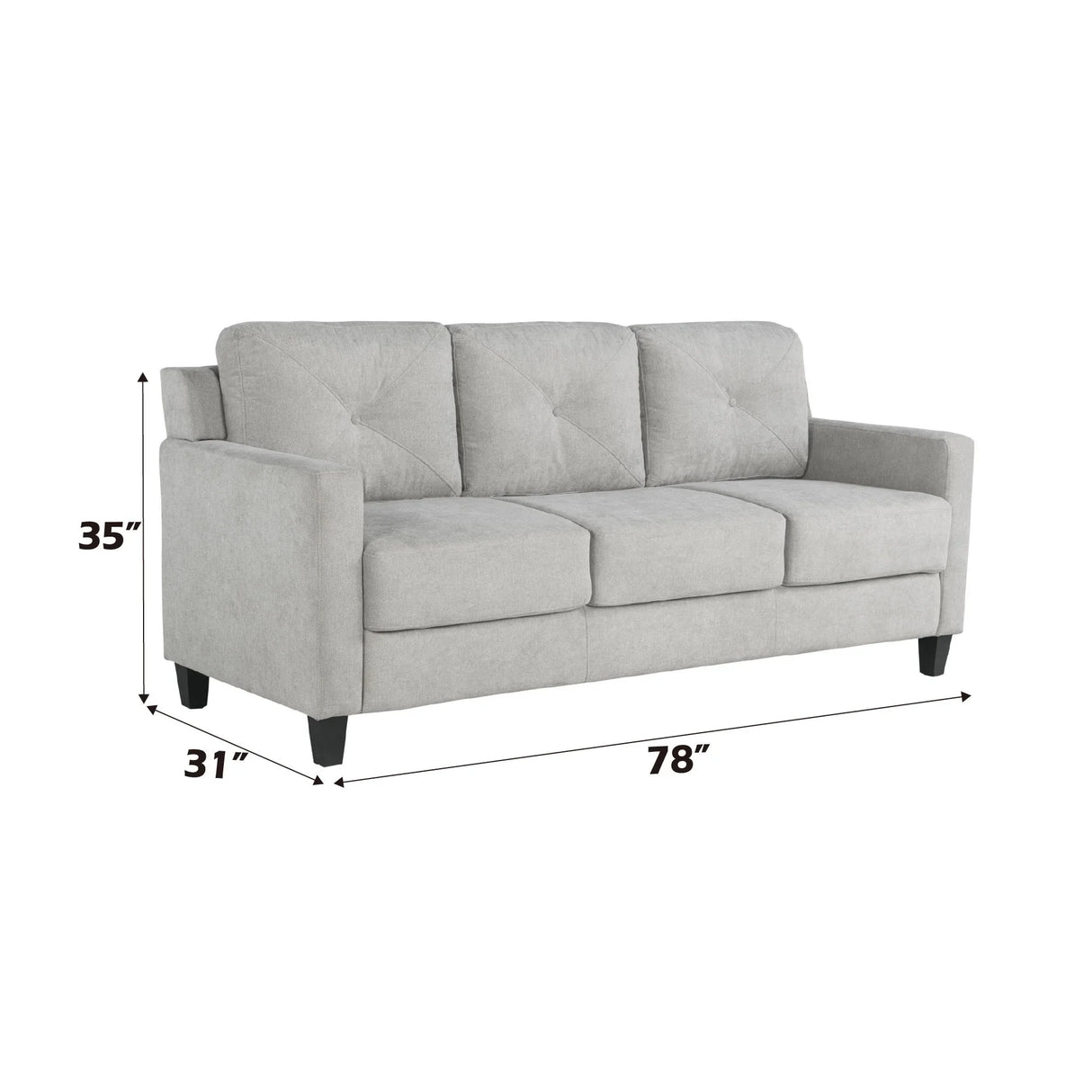 Horatio - Chenille 3 Piece Living Room Set - Furniture Home Direct