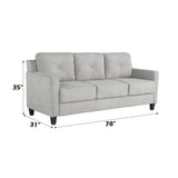 Horatio - Chenille 3 Piece Living Room Set - Furniture Home Direct