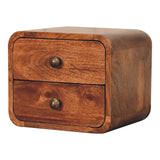 Curved Wall Mounted Bedside Nightstand - Furniture Home Direct