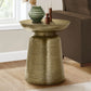 Drum Accent Side Table, Hammered Texture - Furniture Home Direct