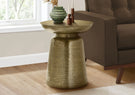 Drum Accent Side Table, Hammered Texture - Furniture Home Direct