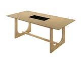 Blayde - 8 Pieces Dining Room Set - Natural / White - Furniture Home Direct