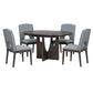 Topmax - 5 Piece Modern Extendable Round Dining Table Set With Removable Leaf For Small Places - Furniture Home Direct
