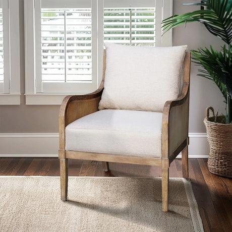 Lily Pond - Accent Chair With Removable Back Cushion - Beige / Natural - Furniture Home Direct