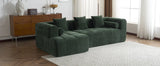 Sectional Sofa Modular Tufted Chenille Upholstery Green - Furniture Home Direct