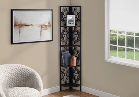 Bookshelf, Bookcase, Etagere, 4 Tier Corner, For Office, Transitional - Furniture Home Direct