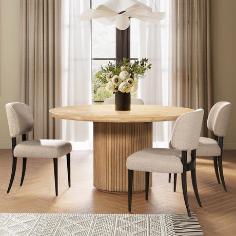 Harriet - Split Back Upholstered Dining Side Chair (Set of 2) - Merino Gray - Furniture Home Direct