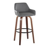 Daniella - Contemporary Fixed Height, Barstool & Swivel And Round Footrest (Set of 2) - Furniture Home Direct