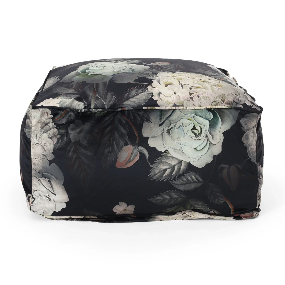 Hazel - Large Square Pouf With Flower Print - Furniture Home Direct