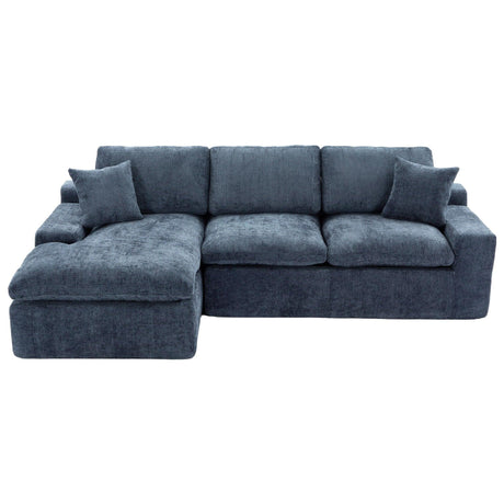 Cloud Sectional Sofa With Double Layer Cushion And Side Pockets, Free-Combined - Furniture Home Direct