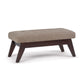 Draper - Upholstered Mid Century Tufted Ottoman Bench - Furniture Home Direct