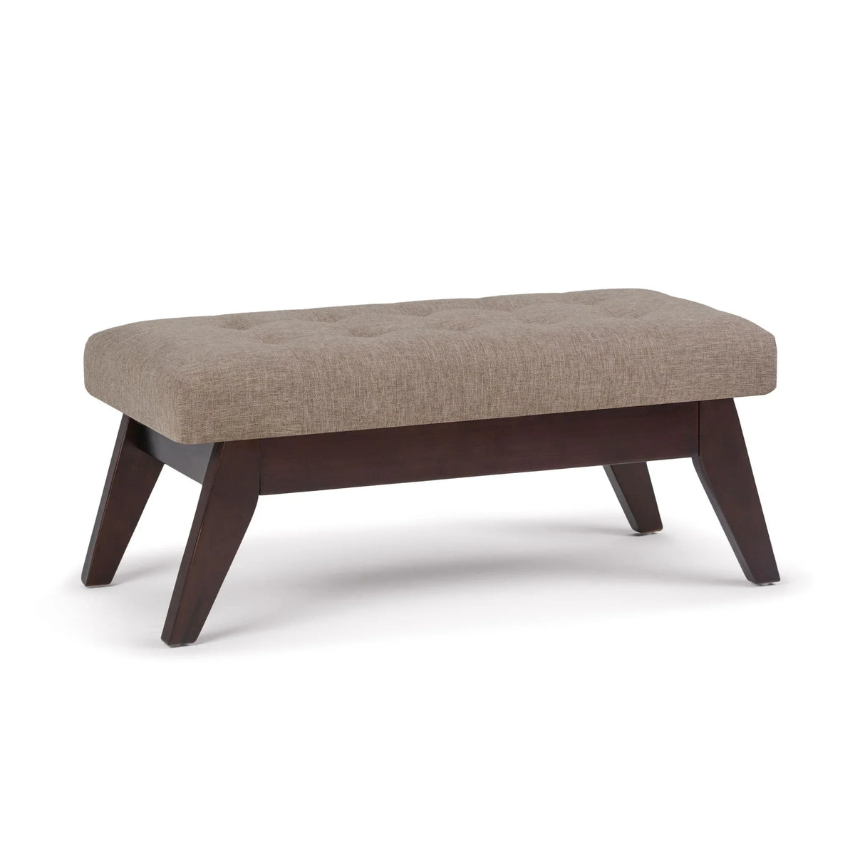 Draper - Upholstered Mid Century Tufted Ottoman Bench - Furniture Home Direct