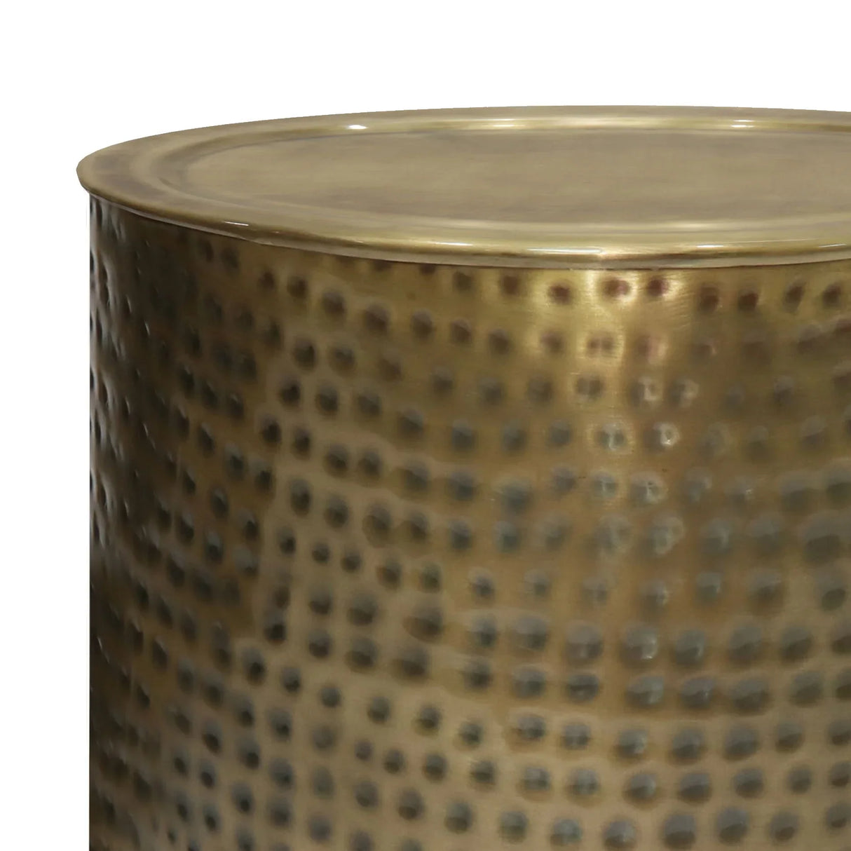Corbin - Hammered Metal Side Table - Furniture Home Direct