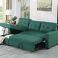 Upholstered Pull Out Sectional Sofa With Chaise - Furniture Home Direct
