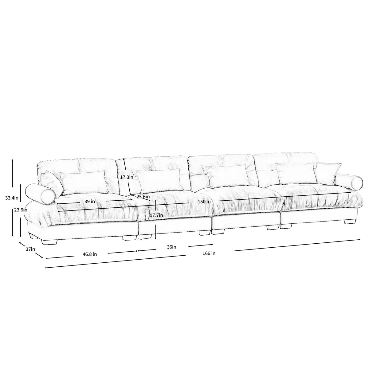 Super Comfort Oversized Modular Velvet Sectional Sofa, Deep Seat Convertible L Shaped Couch - Furniture Home Direct