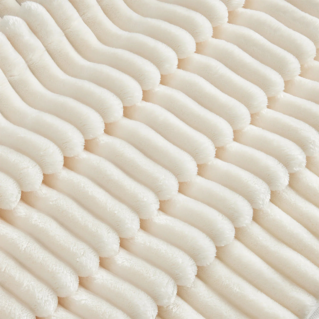 Corduroy Long Stationary Sofa - Cream - Furniture Home Direct
