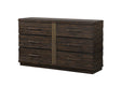 Industrial Farmhouse Designed 6 Drawer Dresser - Brown - Furniture Home Direct