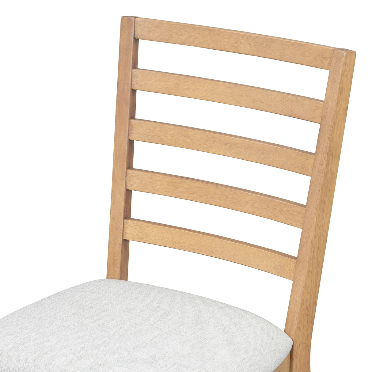 Dining Set Round Wood Table With Ladder Back Chairs Natural - Furniture Home Direct