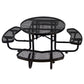 Round Outdoor Steel Picnic Table With Umbrella Pole - Furniture Home Direct