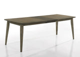 Bistro - Dining Table With Off White Fabric Dining Chairs - Furniture Home Direct