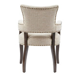 Brooklyn - Dining Arm Chair With Button Tufted Back (Set of 2) - Cream - Furniture Home Direct