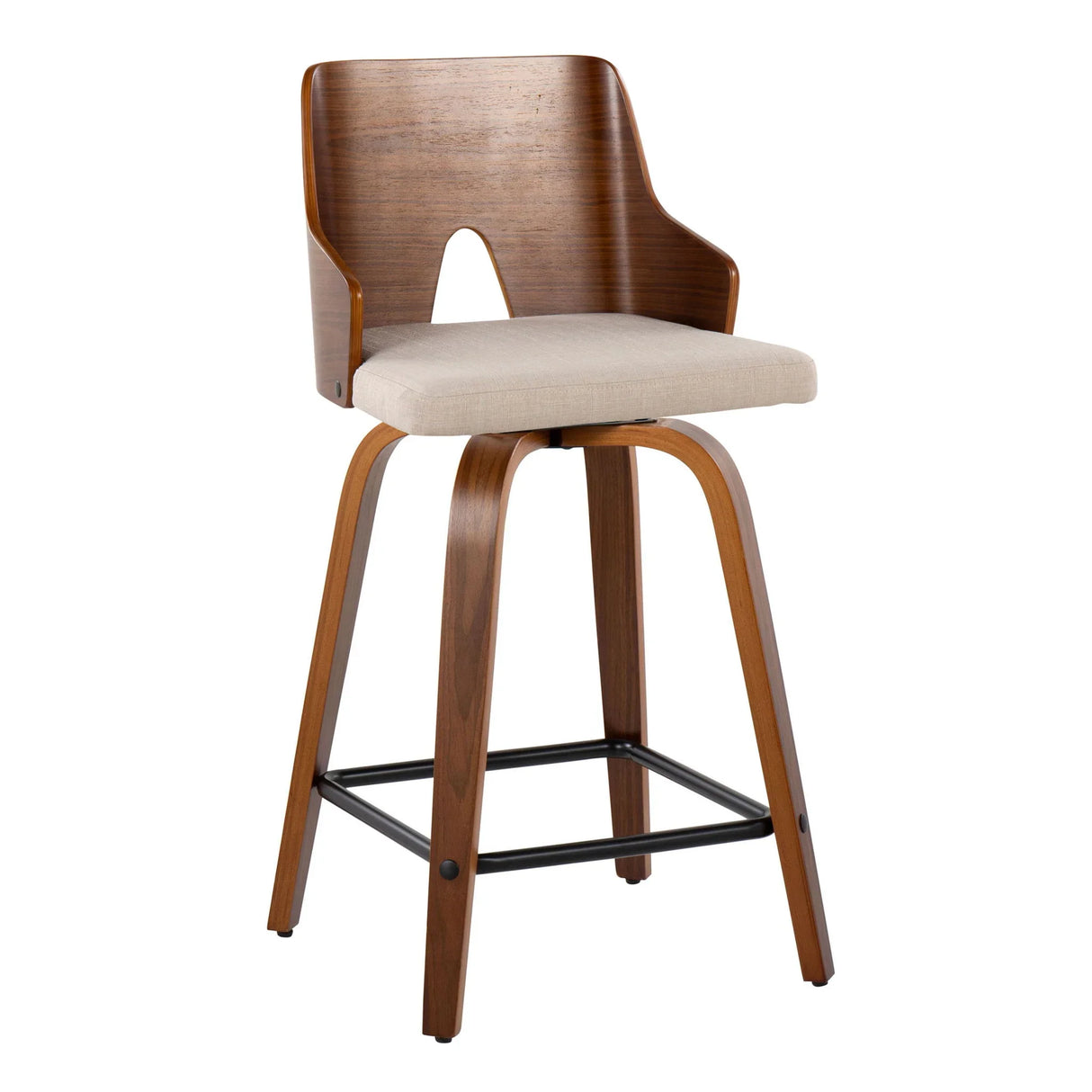 Ariana - Mid Century Modern Counter Stool (Set of 2) - Furniture Home Direct