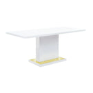 Gaines - High Gloss Dining Table With Pedestal Base - Furniture Home Direct