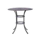 Round 42" Long Bar Height Dining Set With Cushions - Furniture Home Direct