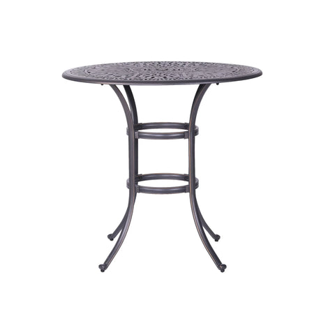 Round 42" Long Bar Height Dining Set With Cushions - Furniture Home Direct