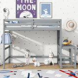 High Loft Bed With Ladder Landing Platform, Ladders, Guardrails - Furniture Home Direct