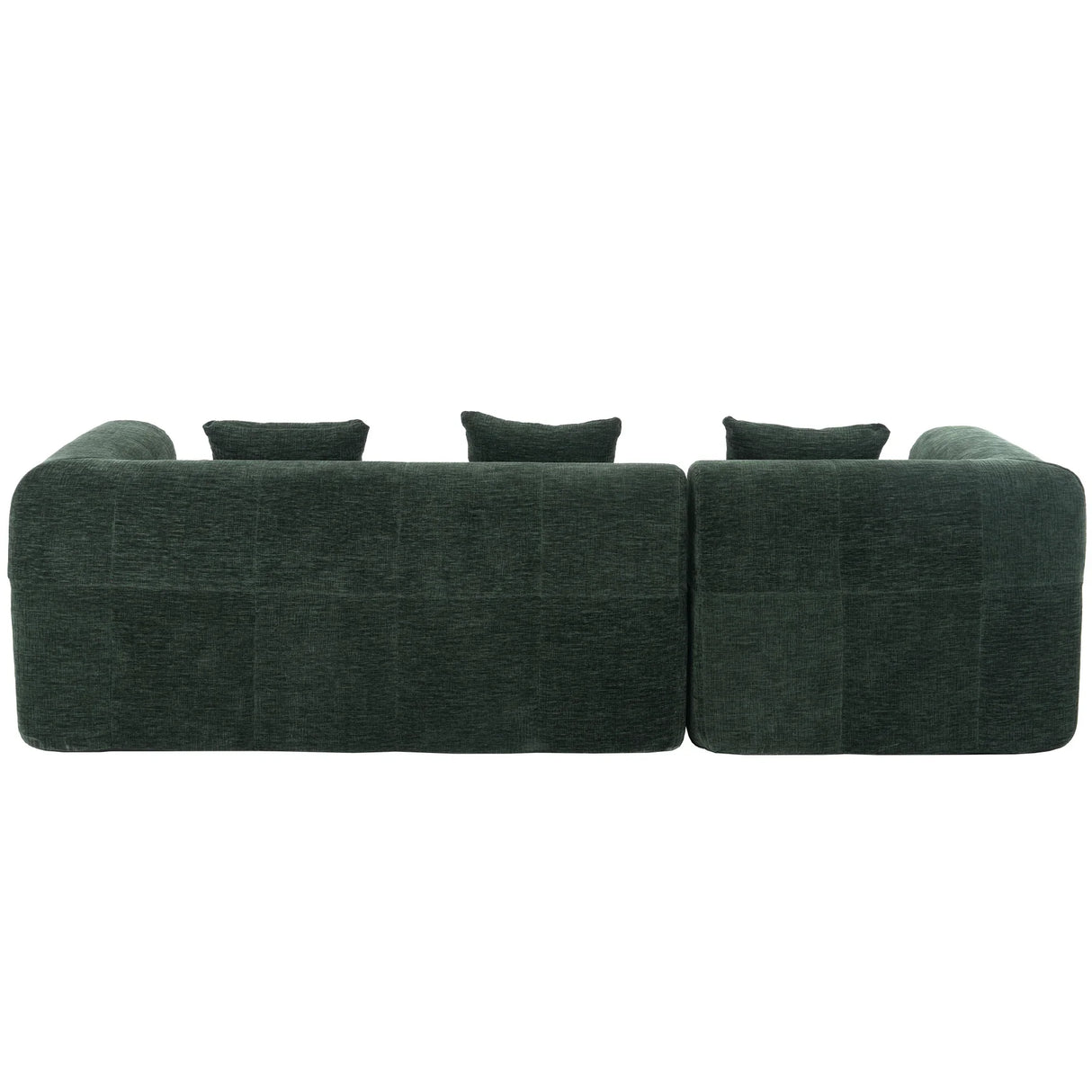 Sectional Sofa Modular Tufted Chenille Upholstery Green - Furniture Home Direct