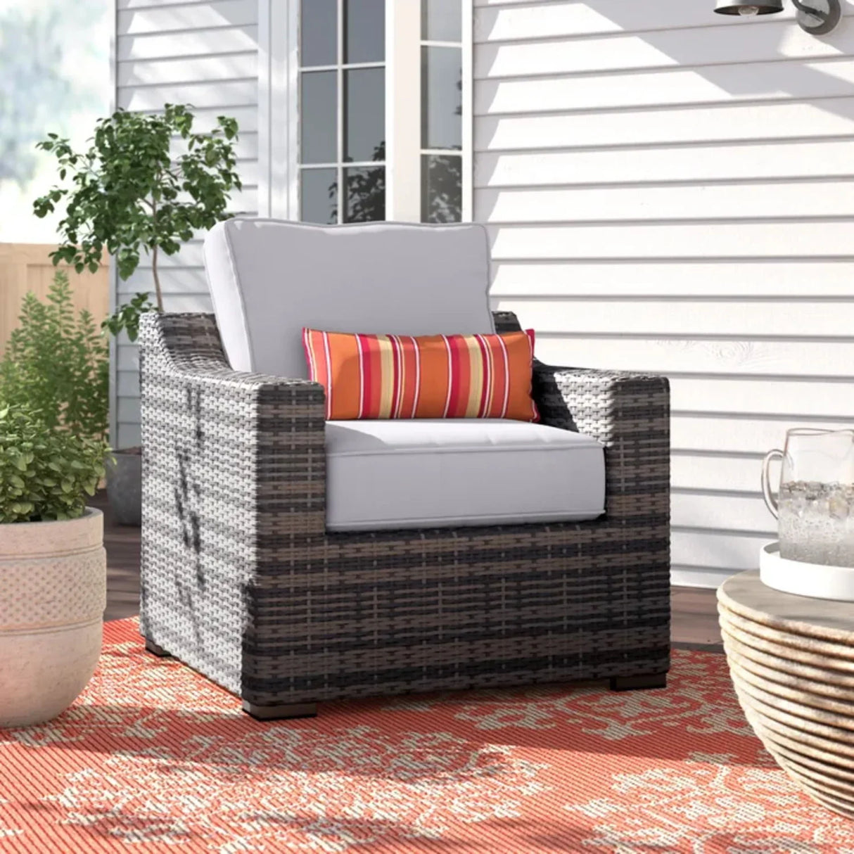 Patio Chair With Cushions Modern Design - Furniture Home Direct