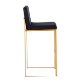 Fuji - Contemporary Design High Back Barstool (Set of 2) - Furniture Home Direct