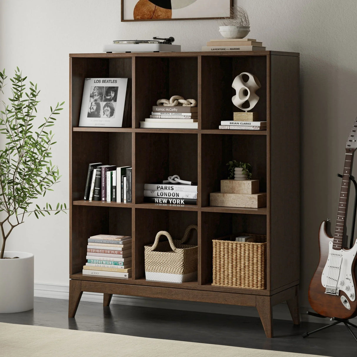 Harper - 9 Cube Storage - Walnut Brown - Furniture Home Direct
