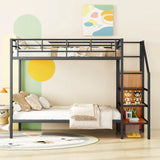 Bunk Bed With Lateral Storage Ladder And Wardrobe - Furniture Home Direct
