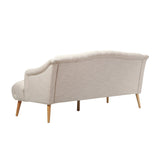 Sturdy Velvet Sofa - Beige - Furniture Home Direct