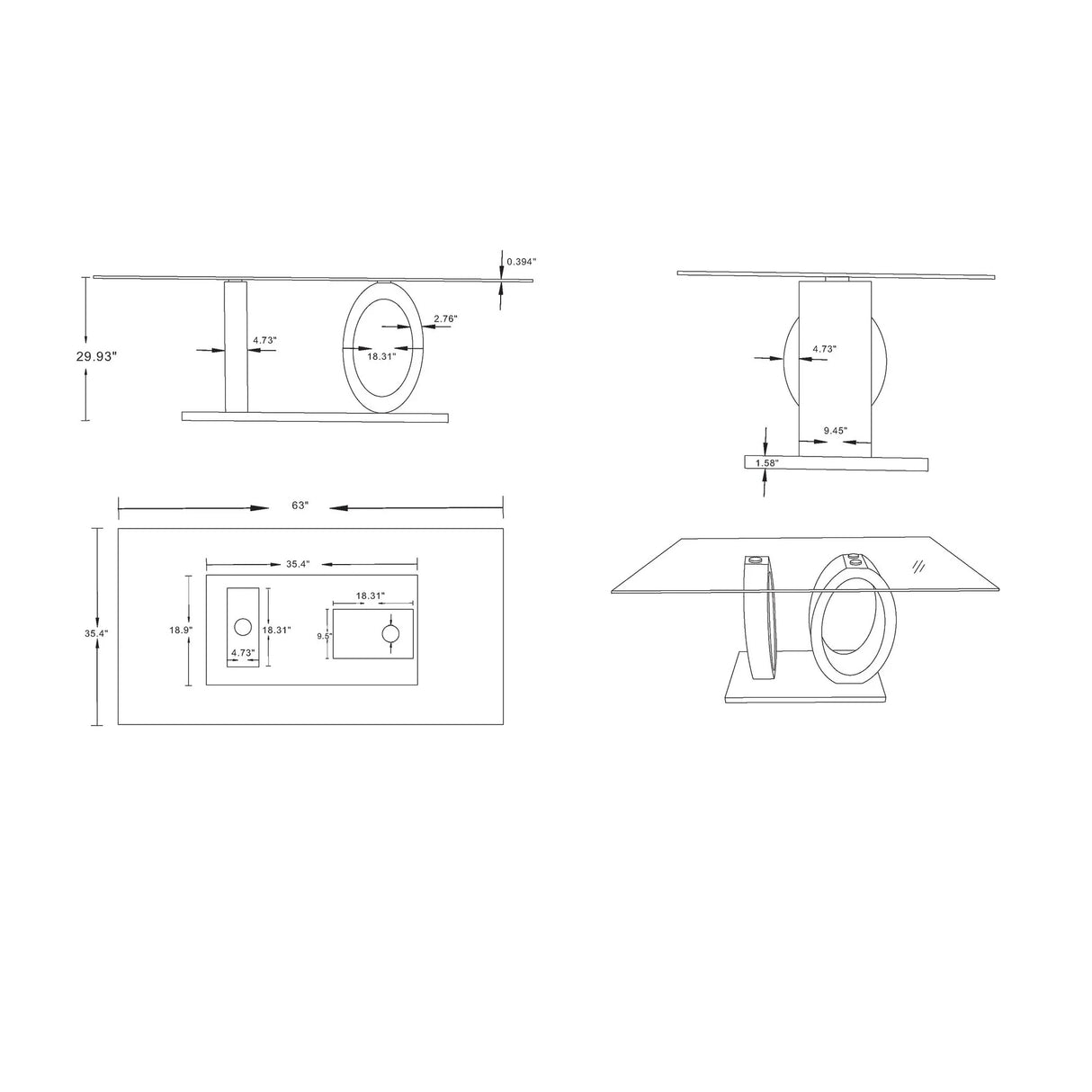 Royce - Dining Table Ecom - Furniture Home Direct