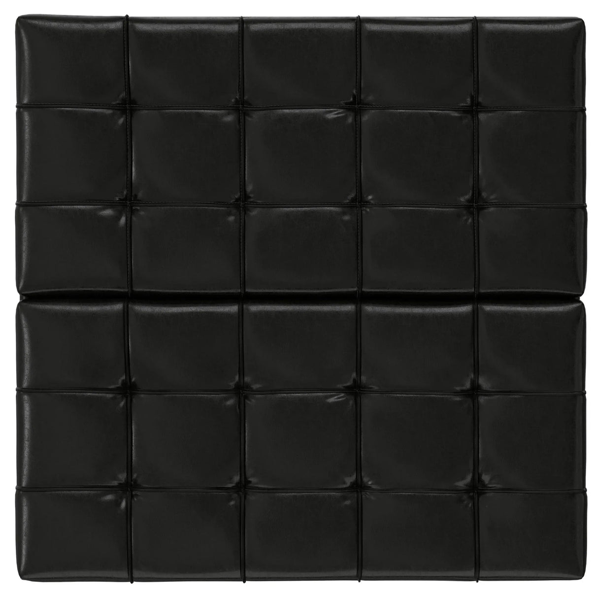 Harrison - Large Square Coffee Table Storage Ottoman - Black - Furniture Home Direct