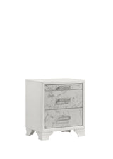 Queen Bed With Storage Drawers Modern Marble Finish White - Furniture Home Direct