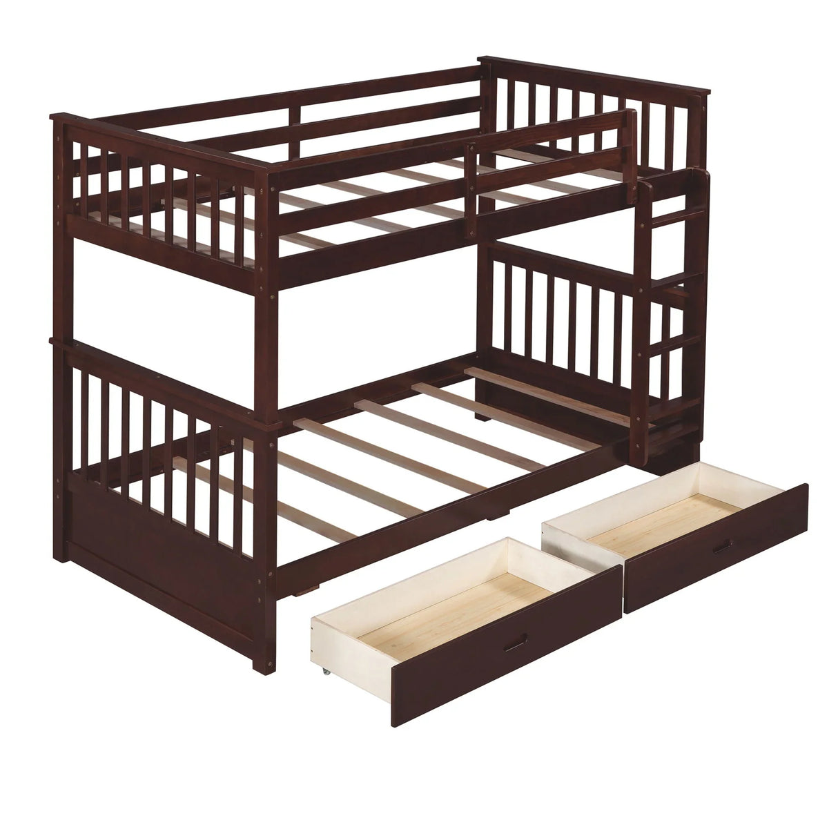 Bunk Bed With Ladders And 2 Storage Drawers - Furniture Home Direct