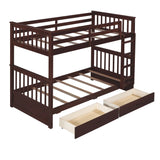 Bunk Bed With Ladders And 2 Storage Drawers - Furniture Home Direct