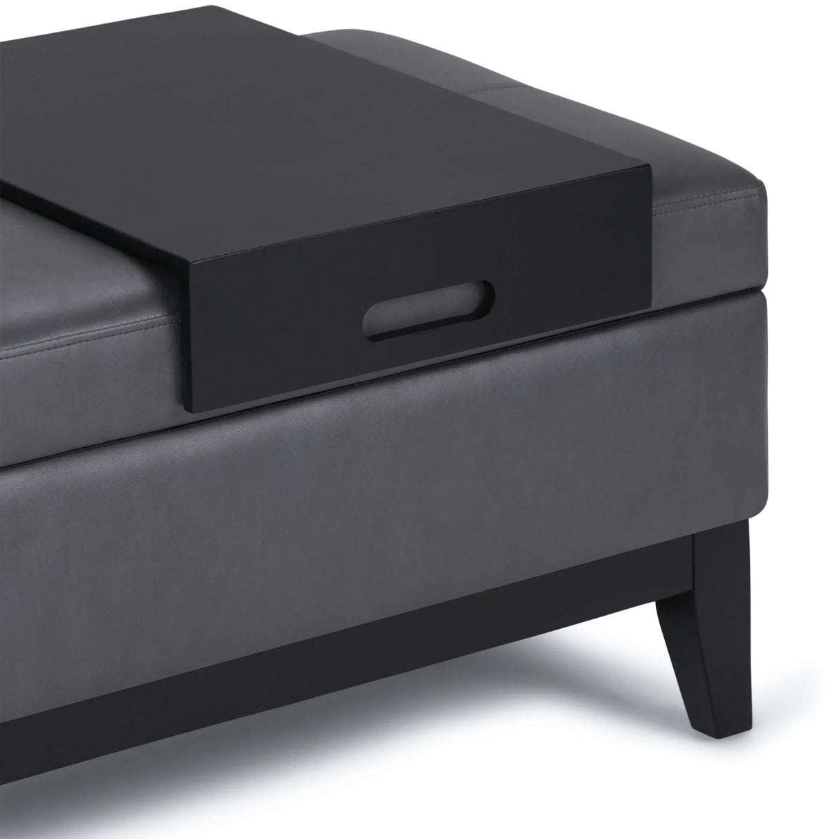 Oregon - Contemporary Storage Ottoman Bench With Tray - Furniture Home Direct