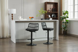 Counter Height Stools Rattan With Cushioned Seat Black - Furniture Home Direct